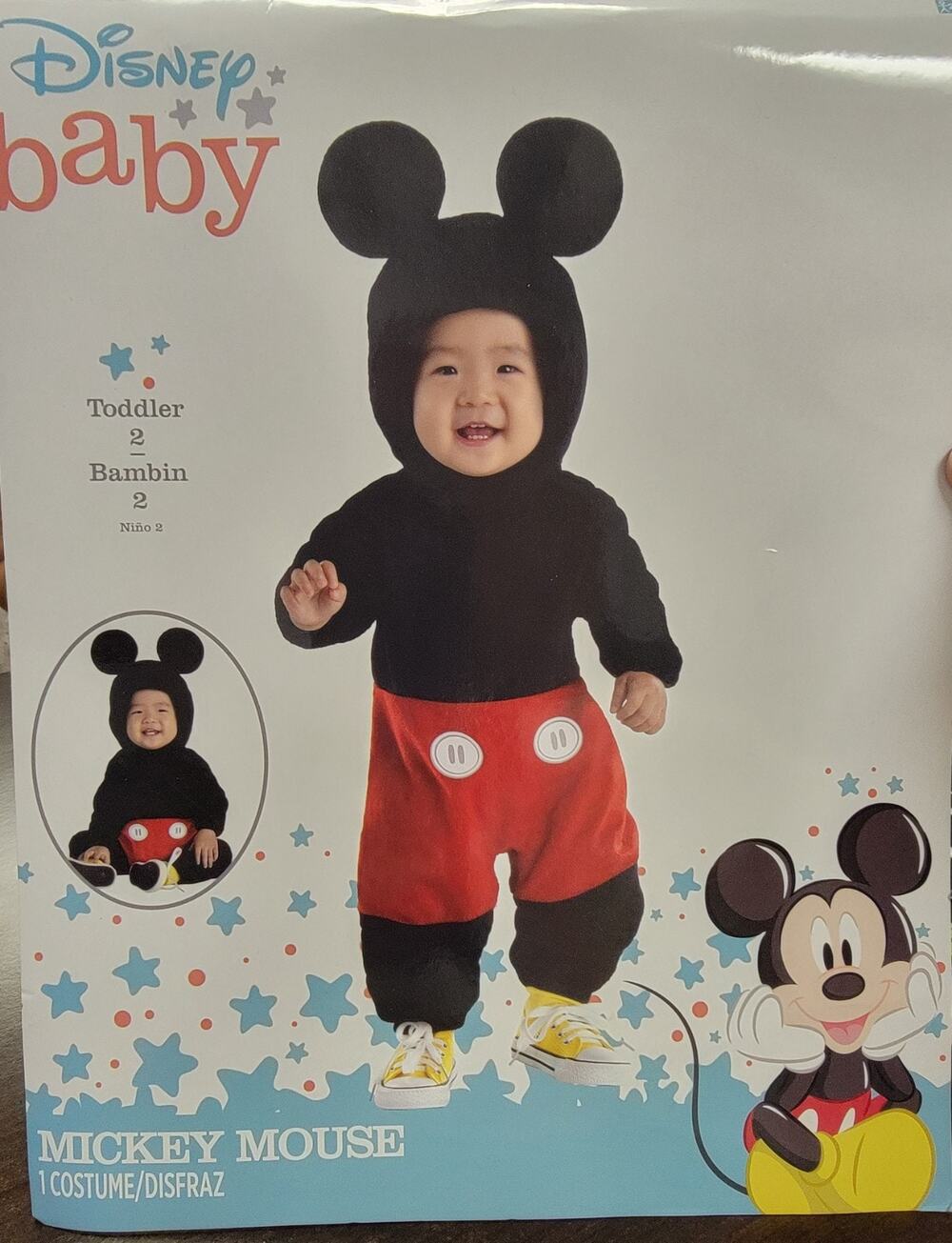 NEW Mickey Mouse Infant Disney Baby 2T Halloween Toddler Child Costume 0089